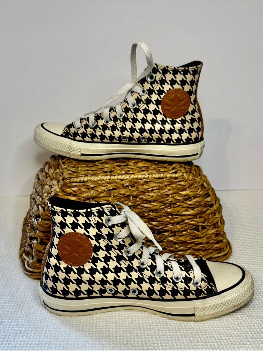 Converse Chuck Taylor All Star By You Houndstooth High Tops Women’s 6 Rare